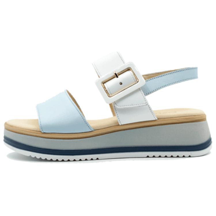 Gabor Cow Leather One Strap Sandals Women's Blue