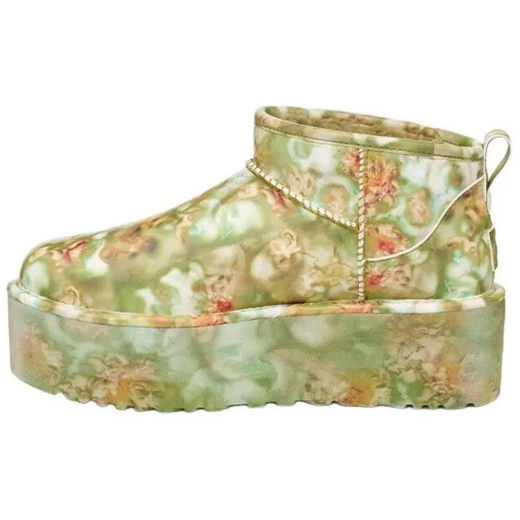 UGG Classic Ultra Mini Platform Boot Collina Strada Green Floral
