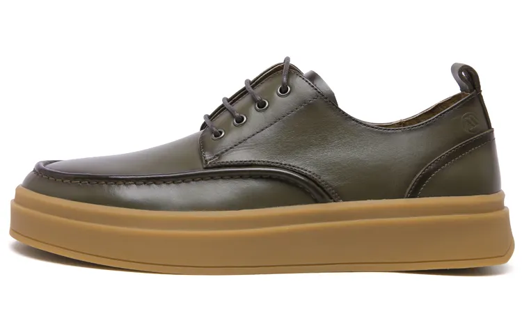 Anthony Miles Cow Leather Stylish Skateboarding Shoes Men's Khaki