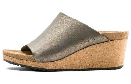Birkenstock Suede Slide Slippers Women's Metal Gold
