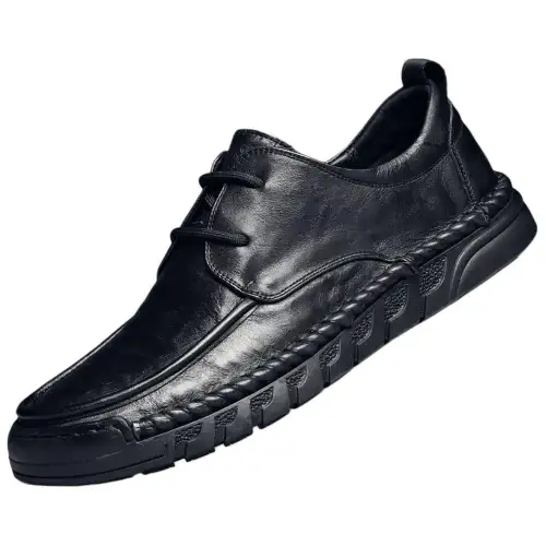 JANE HARLOW Leather Casual Shoes Men's Black