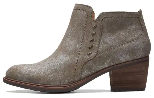 Clarks Leather Ankle Boots 5.5cm Women's Taupe