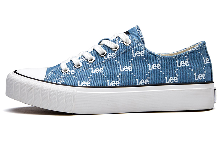 Lee Print Height Increasing Lightweight Breathable Low top Canvas Shoes Unisex Baby Blue