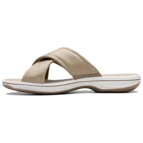 Clarks Comfortable Slip Resistant Slide Slippers Women's Taupe