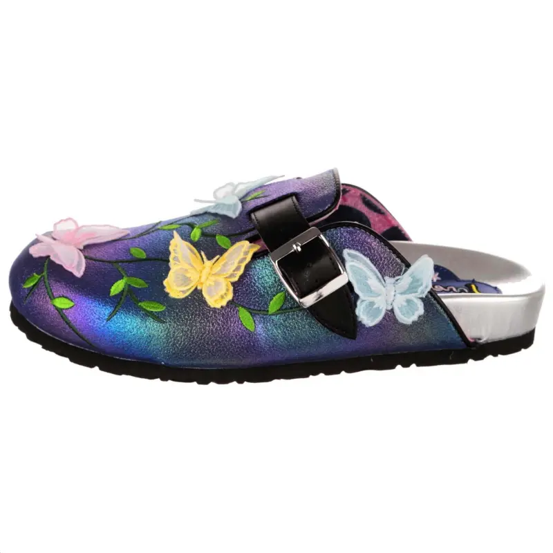 IRREGULAR CHOICE Slip Resistant Closed Toe Slippers Women's Blue Purple