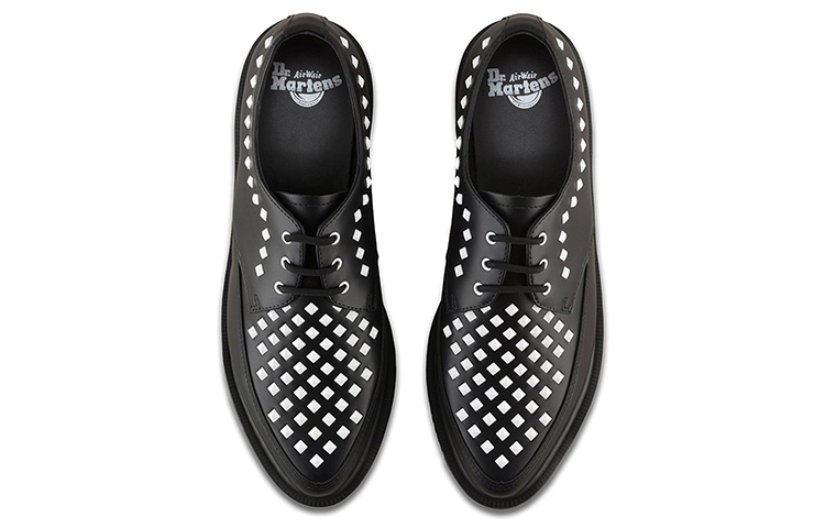 Dr.Martens Casual Leather Shoes Men's Low Top Black/White