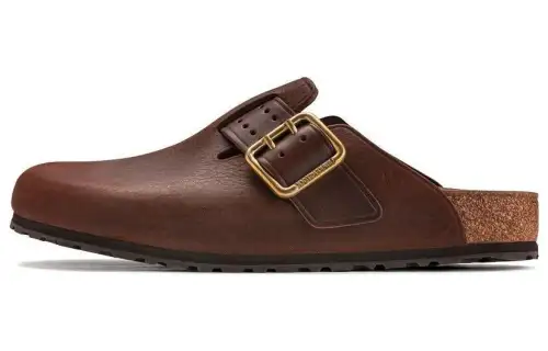 Birkenstock Boston Bold Leather Roast Brown