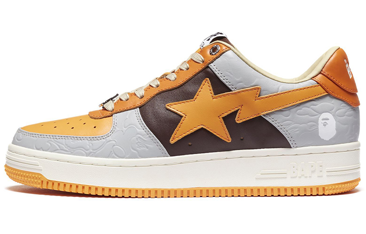 Мужские кеды A BATHING APE BAPE STA (оранжево-черные)