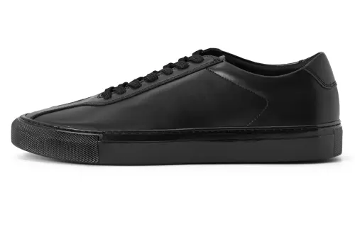 PEDRO Microfiber Leather Low top Stylish Skateboarding Shoes Men's Black