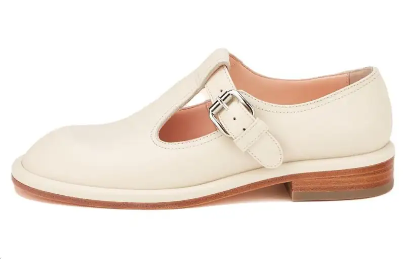 AGL Alison Chunky Heel Mary Jane Shoes 2.5cm Women's Beige