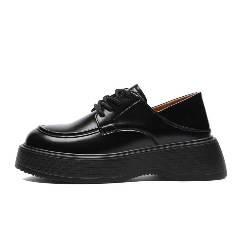 ZHR The rules are comfortable, light and breathable. Ivy League school wear niche British style. Elegant retro Loft college style. Thick soles enhance smart commuting. Shiny laces. School-supplied JK small leather shoes. Women's casual shoes. 5.5cm. Women's style.