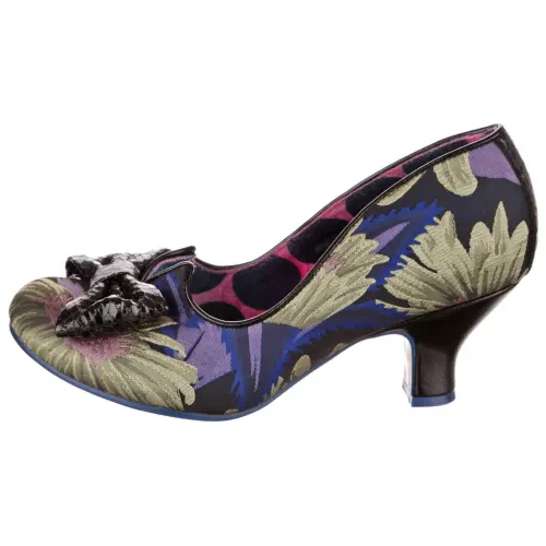 IRREGULAR CHOICE Pu High Heels 6CM Women's Gray Yellow Purple