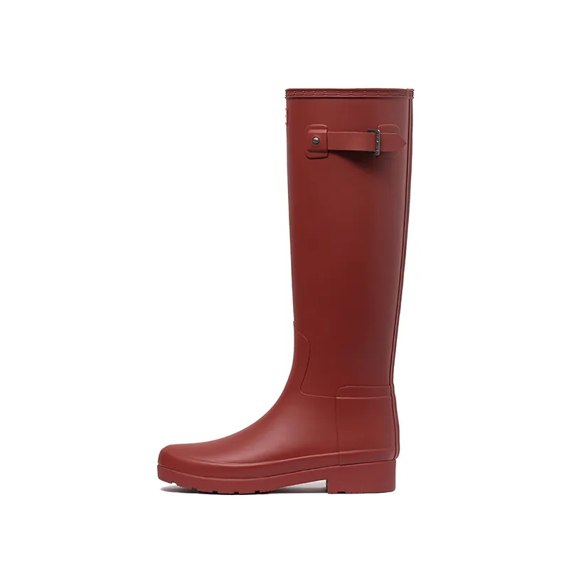 HUNTER Refined Rain Boots Women's Military Red