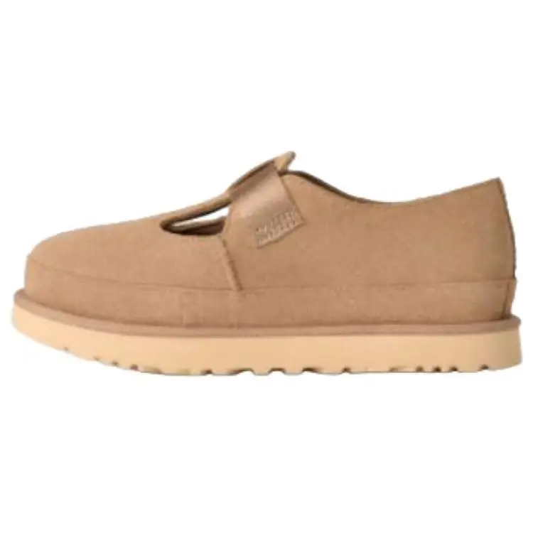 UGG Golden Family Cow Split Leather Mary Jane Shoes Women's Sand