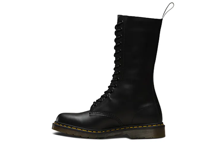 Dr. Martens 1914 Smooth Combat Boots Couple Style Black