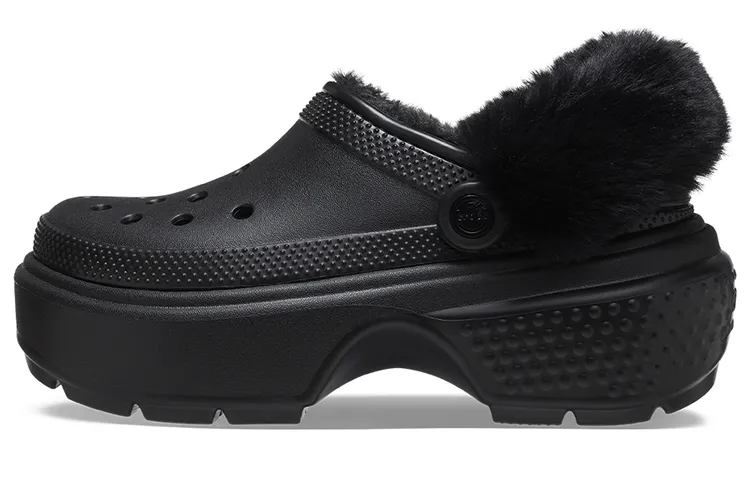 Crocs Stomp Lined Clogs 'Black' Women's