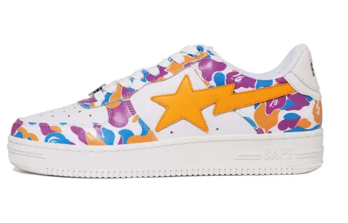 A BATHING APE Bape STA Low top Skateboard Shoes Women's Multicolor