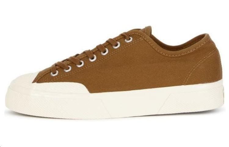 SUPERGA Lace Up Slip Resistant Canvas Shoes Men's Brown