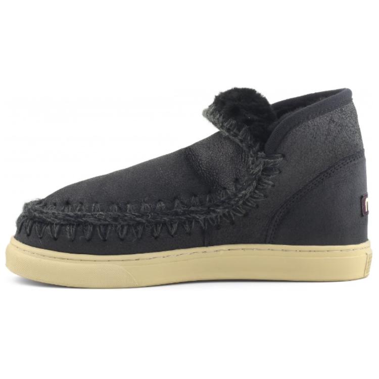 MOU Sheepskin Short Snow Boots Men's Black