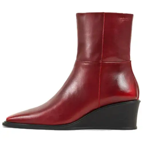 VAGABOND SHOEMAKERS Leather Ankle Boots Women's Red