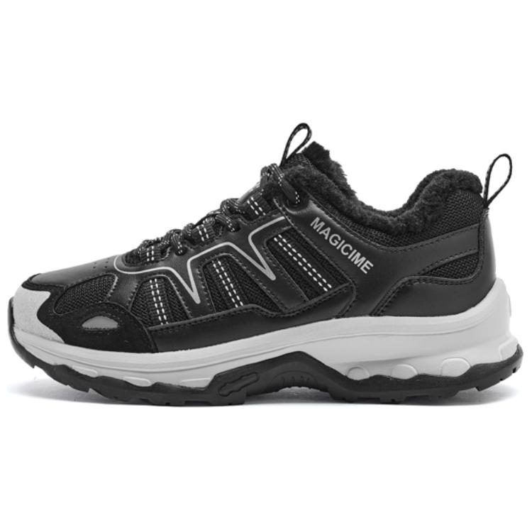 AGSDON Pigskin Fleece Lined Athleisure Versatile Platform Outdoor Chunky Sneakers Thermal Height Increasing