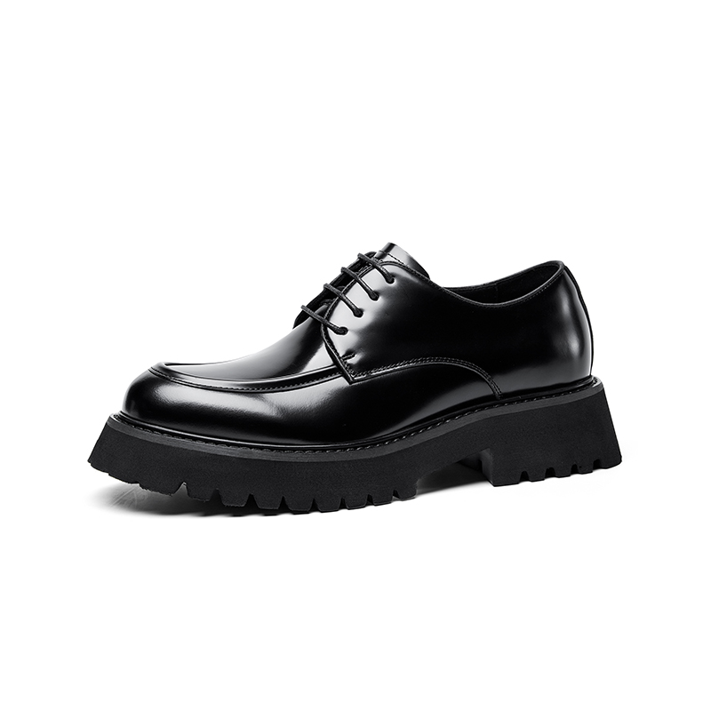 Hautton Jeans First-layer cowhide, versatile for commuting, business and casual, formal leather shoes, men's black