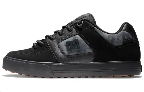 DC Shoes Abrasion Resistant Cushioning Low top Canvas Shoes Men's Black