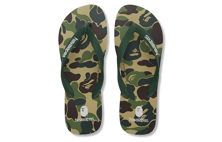 BAPE A Bathing Ape Havaianas Green Camo