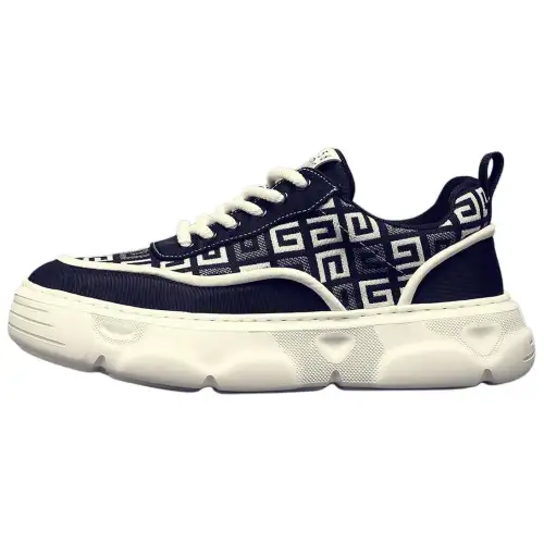 JANE HARLOW Fabric Breathable And Lightweight Low top Casual Shoes Men's Black White