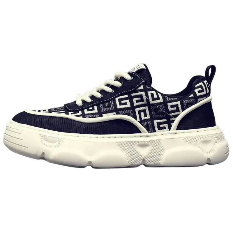 JANE HARLOW Fabric Breathable And Lightweight Low top Casual Shoes Men's Black White