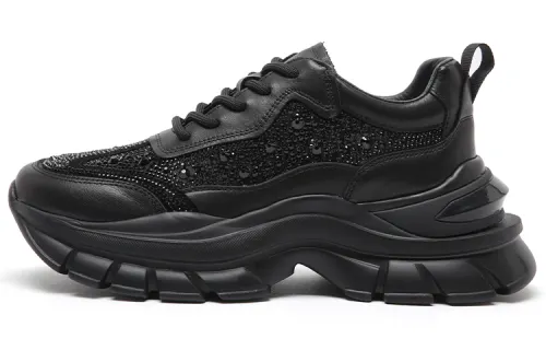 PACO GIL Fabric Low top Chunky Sneakers Women's Black