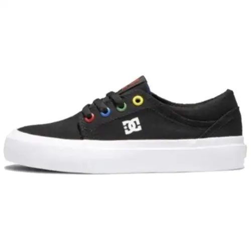 DC Shoes Abrasion Resistant Cushioning Low top Canvas Shoes Unisex Black
