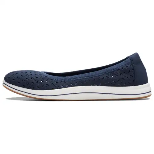 Clarks Fabric Casual Shoes 2.5cm Women's Marine Blue