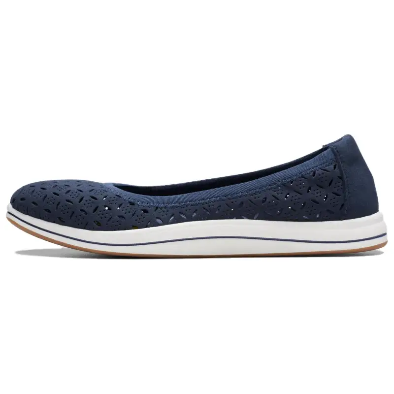 Clarks Fabric Casual Shoes 2.5cm Women's Marine Blue