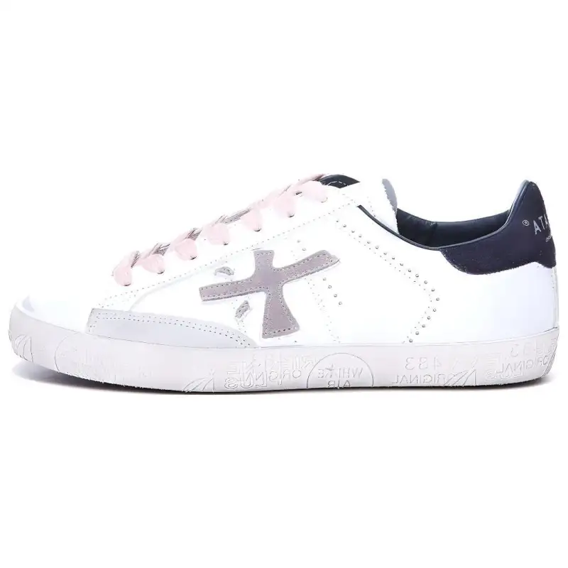 PREMIATA Leather Low top Skateboard Shoes Women's White Purple
