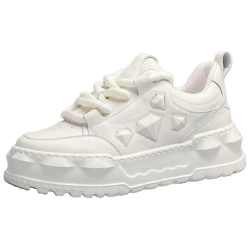 JANE HARLOW Leather Low top Casual Shoes Men's White