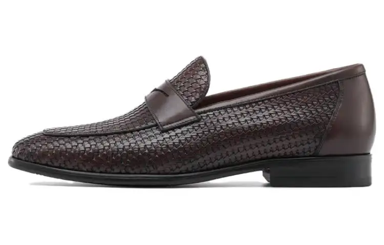 Chrisdien Deny Top Grain Cow Leather Dress Shoes Men's Dark Coffee