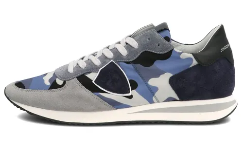 PHILIPPE MODEL Trpx Casual Shoes Men's Low Top Camouflage Blue