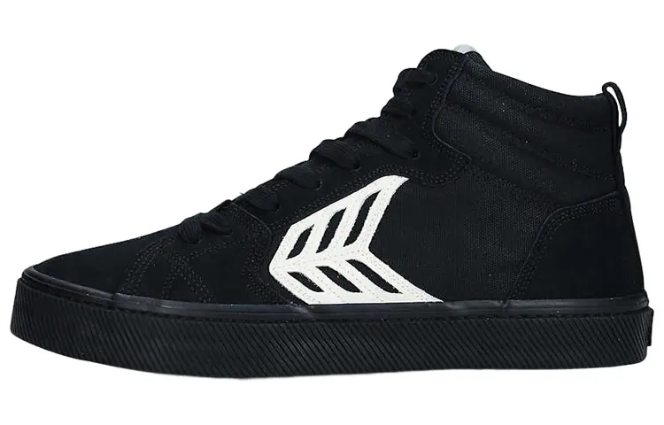 CARIUMA Skateboard Shoes Men's Mid Top Black