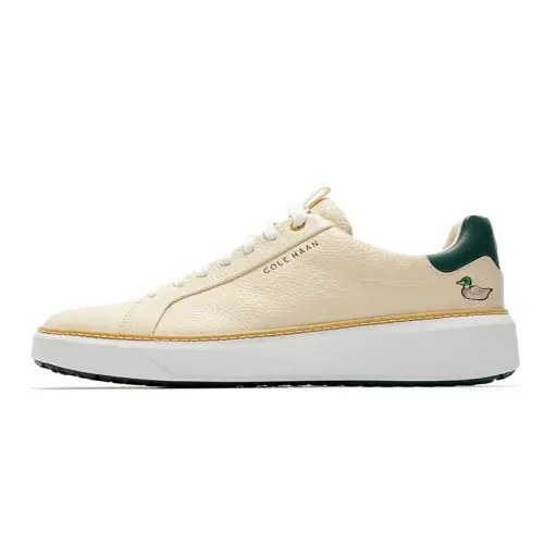 COLE HAAN Cow Leather Cushioning Abrasion Resistant Lightweight Low top Skateboard Shoes Men's Beige