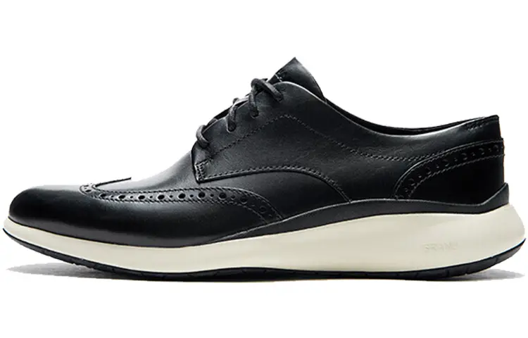 COLE HAAN Casual Leather Shoes Men's Low Top Black