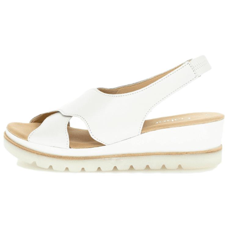 Gabor Cow Leather One Strap Sandals Women's White