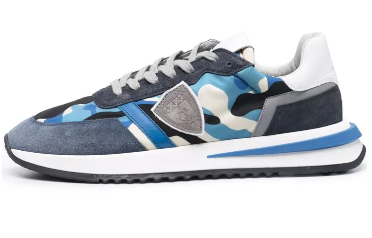 PHILIPPE MODEL Tropez 2.1 Comfortable Casual Shoes Men's Gray Blue