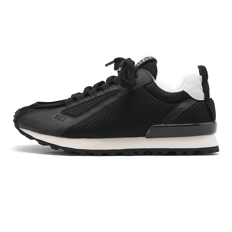 SZE Mesh Cushioning Rebound Slip Resistant Low top Casual Running Shoes Unisex Black