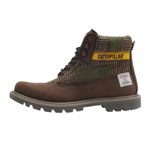 CAT Cow Leather Crew Outdoor Boots Unisex Dark Brown+Brown