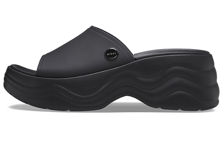 Женские шлепанцы Crocs (черные)