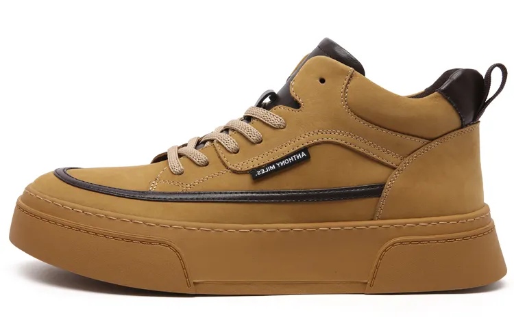 Anthony Miles Skateboard Shoes Men's Mid Top Brown