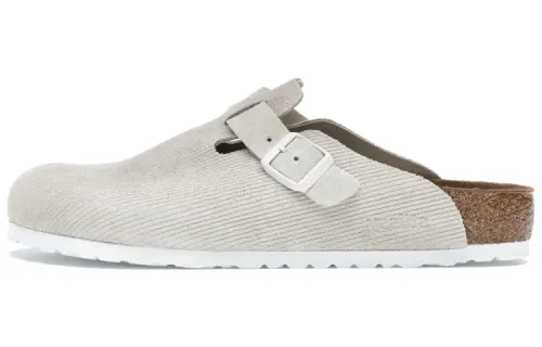 Birkenstock X Stssy Boston Suede Embossed 'Bone'
