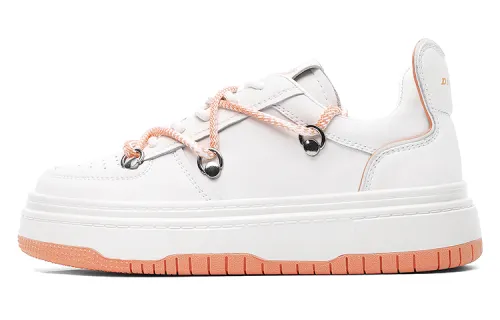 Dickies Low top Sports Casual Shoes Women's White Orange