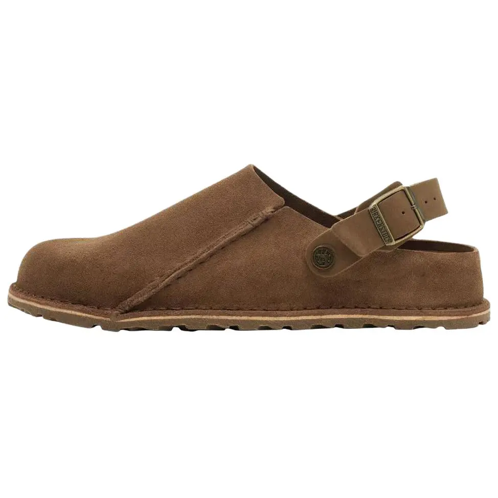 Birkenstock Lutry Suede Low top Casual Shoes Unisex Tea Brown Narrow